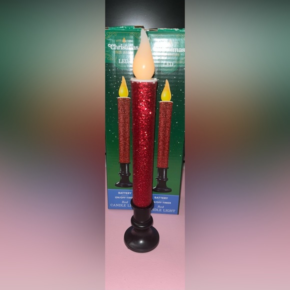 🌺Battery Operated LED Red Candle Light (Set of 2) - Picture 6 of 7